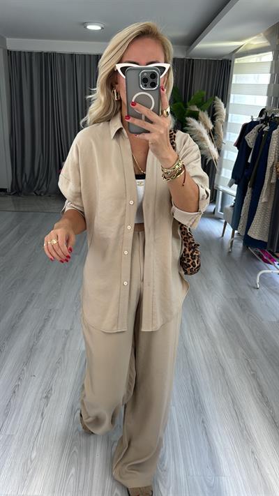 Orjinal Marka Tensel Bej Takım