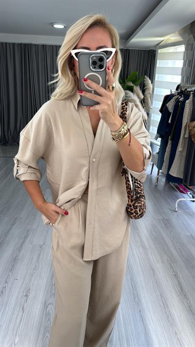 Orjinal Marka Tensel Bej Takım