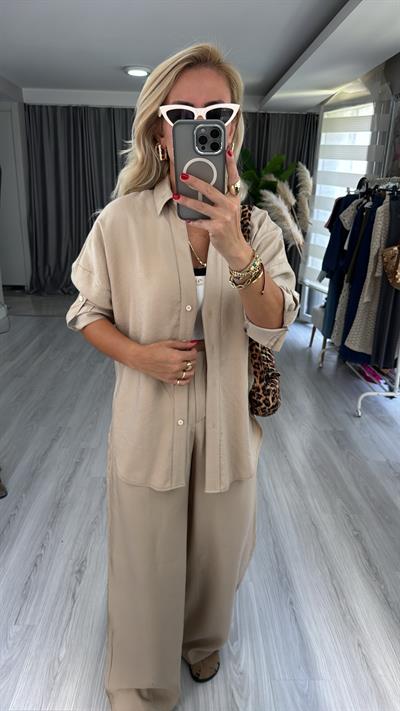 Orjinal Marka Tensel Bej Takım