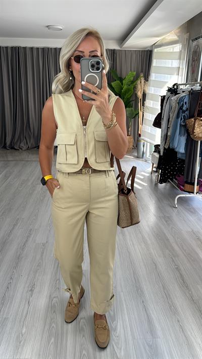 Orjinal Marka Yağ Yeşili Gabardin Takım