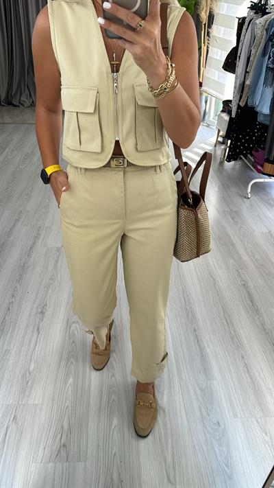 Orjinal Marka Yağ Yeşili Gabardin Takım