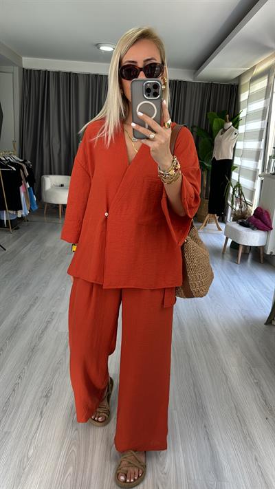 ORJİNAL MODEL %100 PAMUK KİREMİT TAKIM 