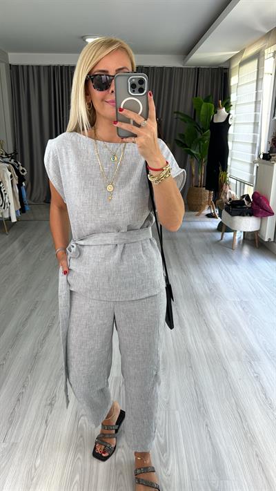 ORJİNAL MODEL %100 PAMUKLU GRİ TAKIM