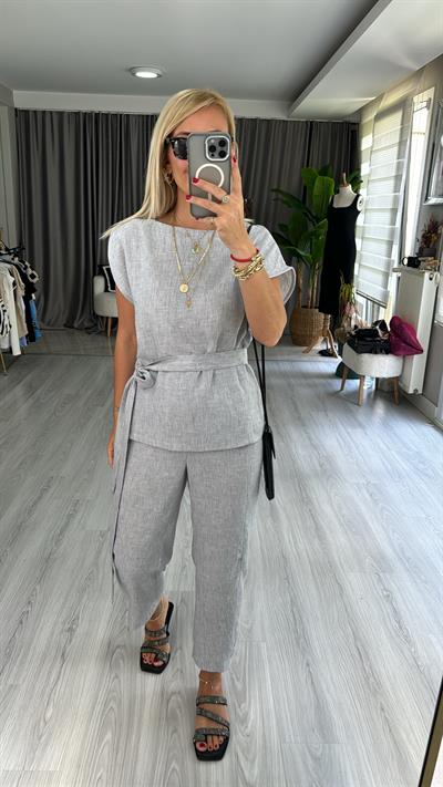 ORJİNAL MODEL %100 PAMUKLU GRİ TAKIM