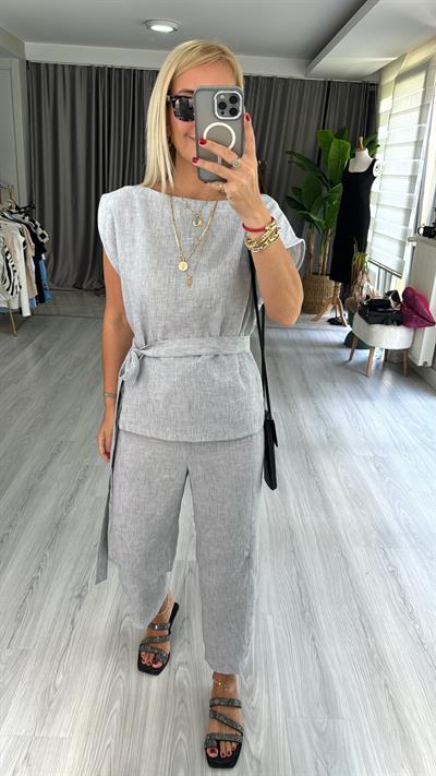 ORJİNAL MODEL %100 PAMUKLU GRİ TAKIM