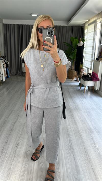 ORJİNAL MODEL %100 PAMUKLU GRİ TAKIM