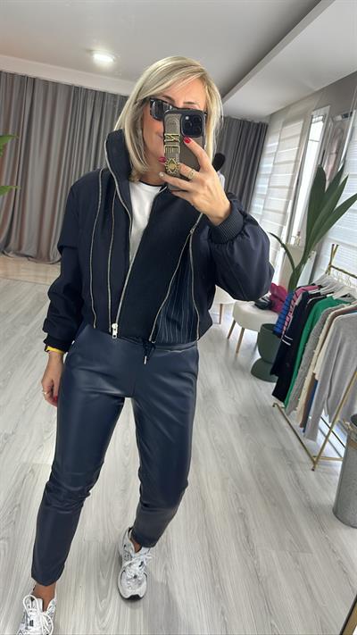 ORJİNAL MODEL FERMUAR DETAYLI BOMBER CEKET