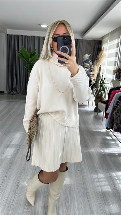 ORJİNAL MODEL İKİLİ TRİKO TAKIM / EKRU