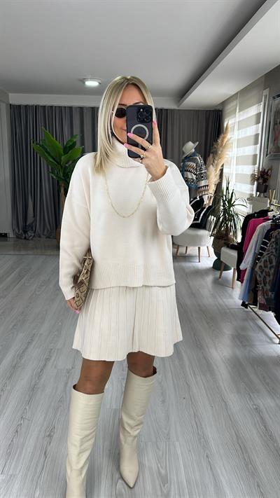 ORJİNAL MODEL İKİLİ TRİKO TAKIM / EKRU