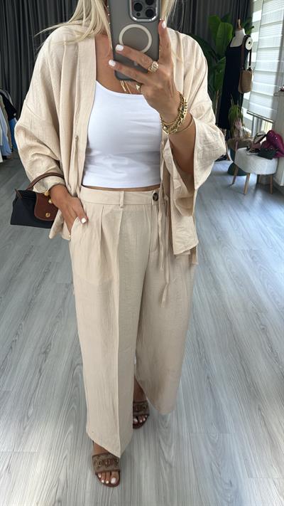 ORJİNAL MODEL ÖNDEN BAĞCIKLI TAŞ RENGİ TAKIM