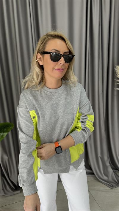 ORJİNAL MODEL PARAŞÜT NEON DETAYLI SWEAT