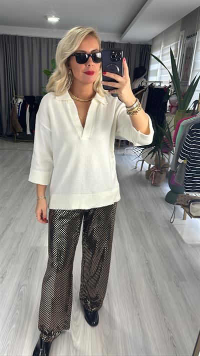 ORJİNAL MODEL POLO V YAKA EKRU TRİKO