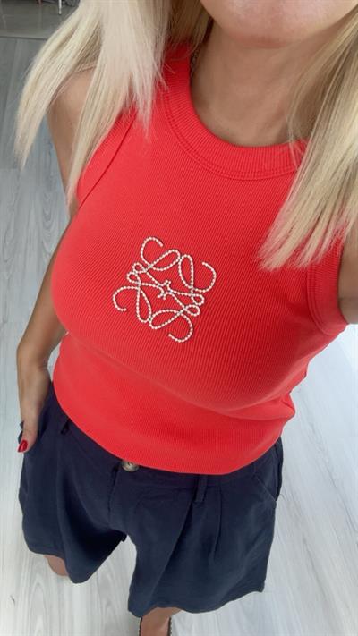 ORJİNAL MODEL TAŞ LOGOLU KIRMIZI ATLET