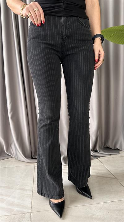 ORJİNAL MARKA GÜMÜŞ ÇİZGİLİ İSPANYOL PAÇA JEAN