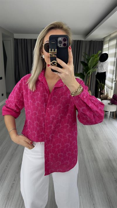 PEMBE FİSTO GÖMLEK