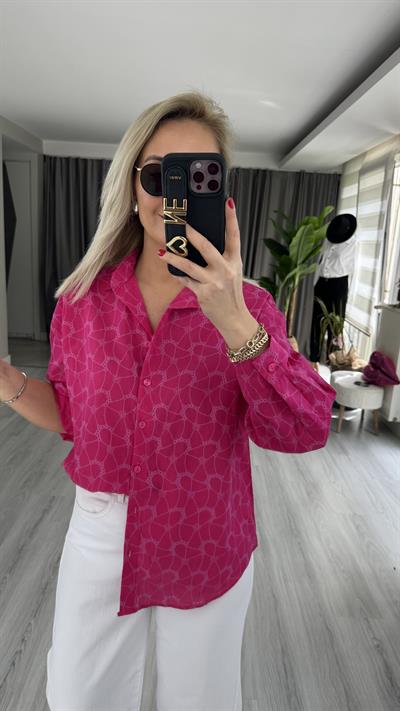 PEMBE FİSTO GÖMLEK