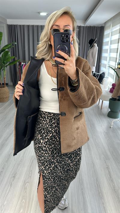 PEMİUM SERİ, DIŞI YUMUŞACIK, İÇİ KOMPLE DERİ TABA KABAN