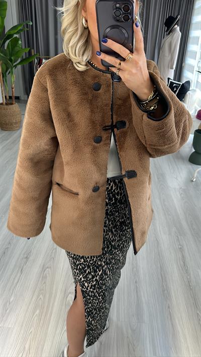 PEMİUM SERİ, DIŞI YUMUŞACIK, İÇİ KOMPLE DERİ TABA KABAN