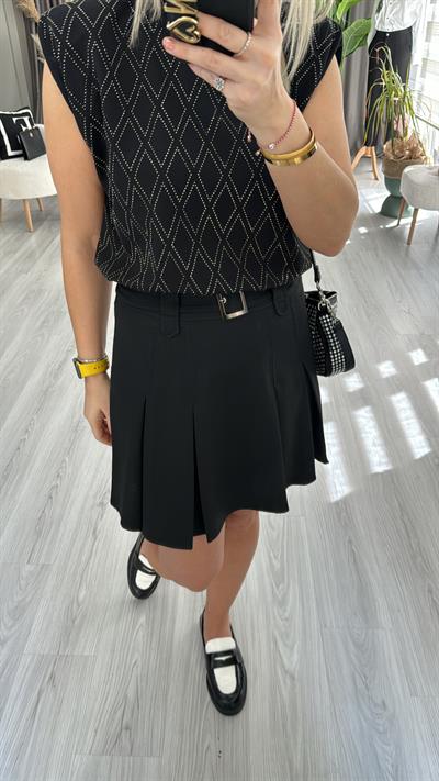 PİLELİ, KEMERLİ ŞEHİR BOY SİYAH ETEK