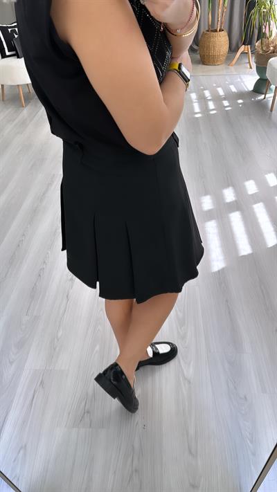 PİLELİ, KEMERLİ ŞEHİR BOY SİYAH ETEK