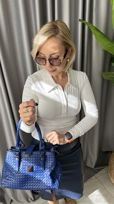 POLO YAKA FİTİLLİ KAŞKORSE EKRU BLUZ