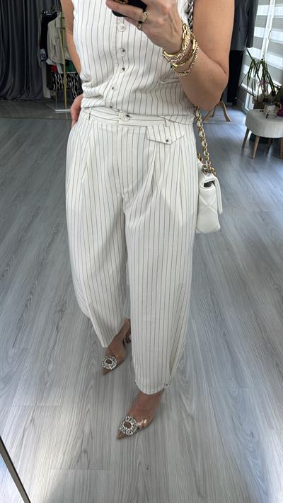 PREMİUM ÇİZGİLİ YELEK PANTOLON TAKIM