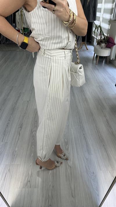 PREMİUM ÇİZGİLİ YELEK PANTOLON TAKIM