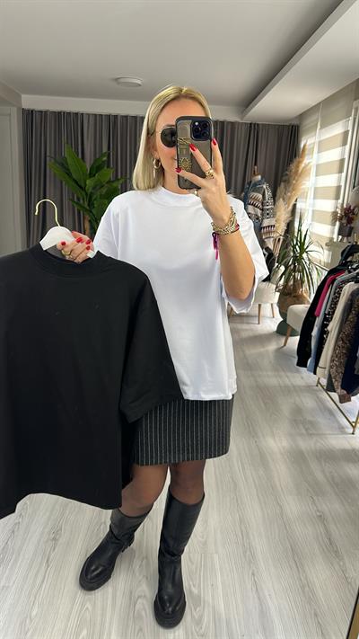 PREMİUM DOKUDA ORJİNAL MODEL BEYAZ TİŞÖRT 