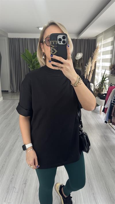 PREMİUM DOKUDA ORJİNAL MODEL SİYAH TİŞÖRT 