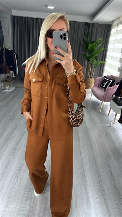 Premium Seri Camel Süet Takım
