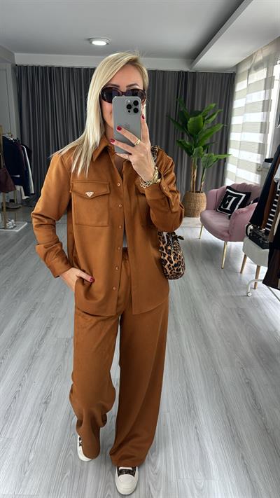 Premium Seri Camel Süet Takım