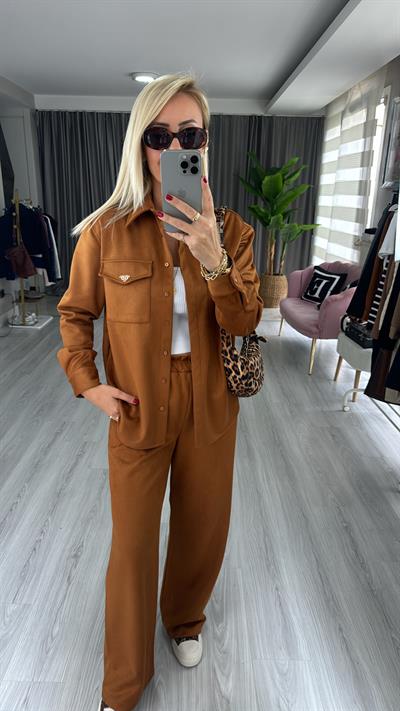 Premium Seri Camel Süet Takım