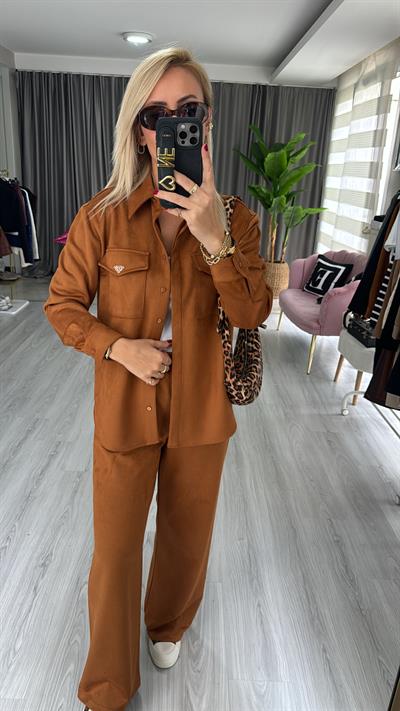 Premium Seri Camel Süet Takım