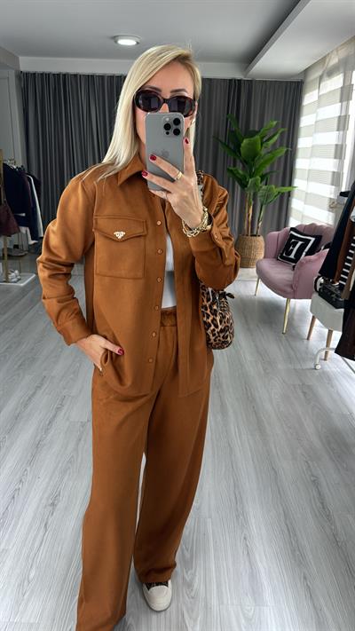 Premium Seri Camel Süet Takım