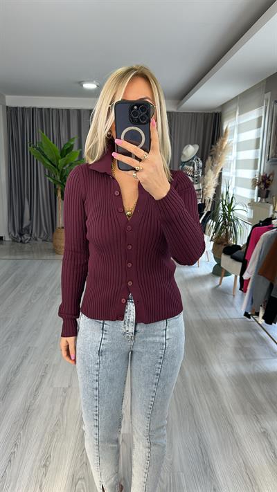 PREMİUM SERİ, DOKUZ DÜĞMELİ HIRKA / BORDO