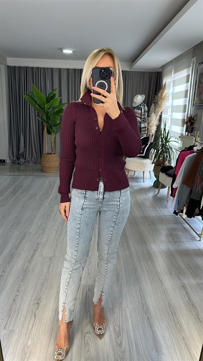 PREMİUM SERİ, DOKUZ DÜĞMELİ HIRKA / BORDO