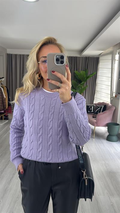 Saç Örgü Açık Lila Triko