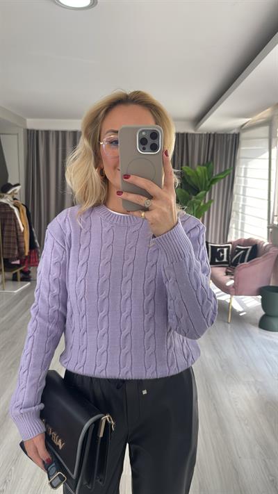 Saç Örgü Açık Lila Triko