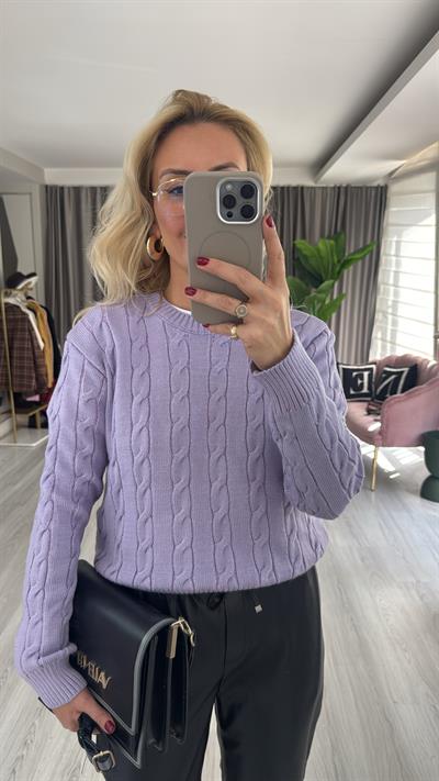 Saç Örgü Açık Lila Triko