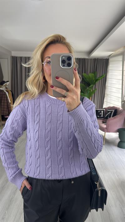 Saç Örgü Açık Lila Triko