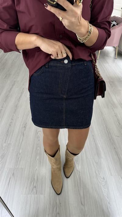 Şehir Boy Jean Etek