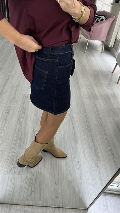 Şehir Boy Jean Etek