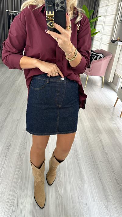 Şehir Boy Jean Etek