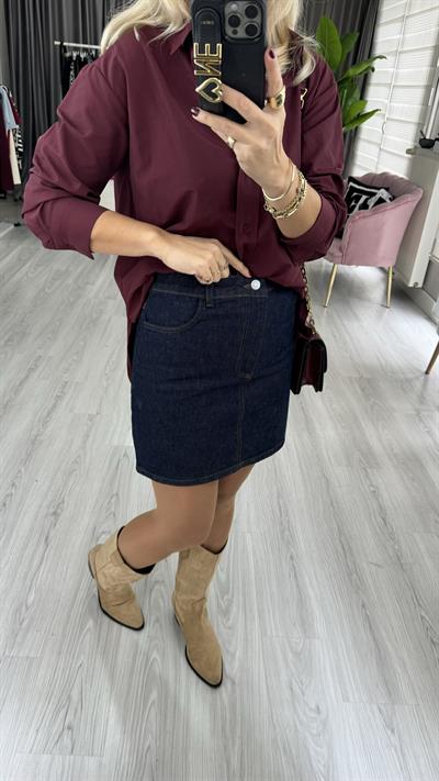 Şehir Boy Jean Etek