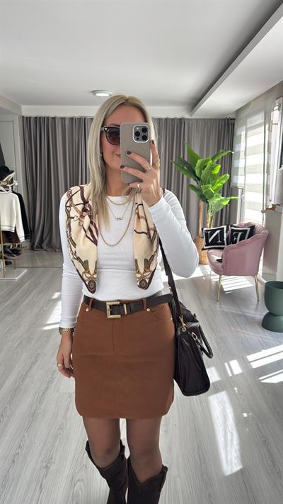 Şehir Boy Taba Nubuk Etek