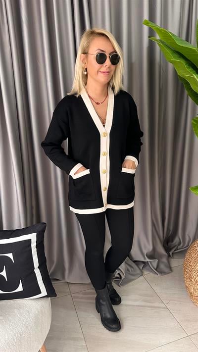 SİYAH KREM ÇELİK HIRKA