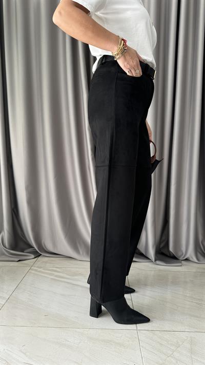 Siyah Süet Pantolon