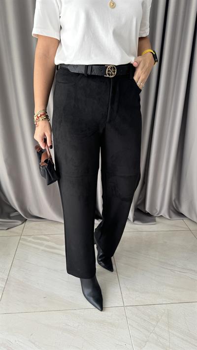 Siyah Süet Pantolon