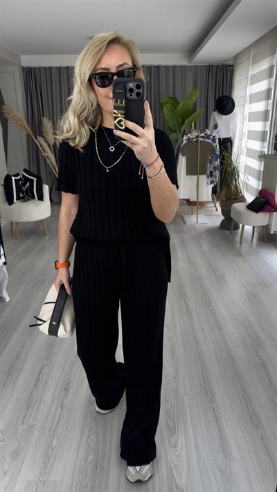 SİYAH TİRİL TRİKO TAKIM