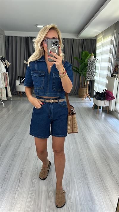 ŞORT BLUZ DENİM TAKIM